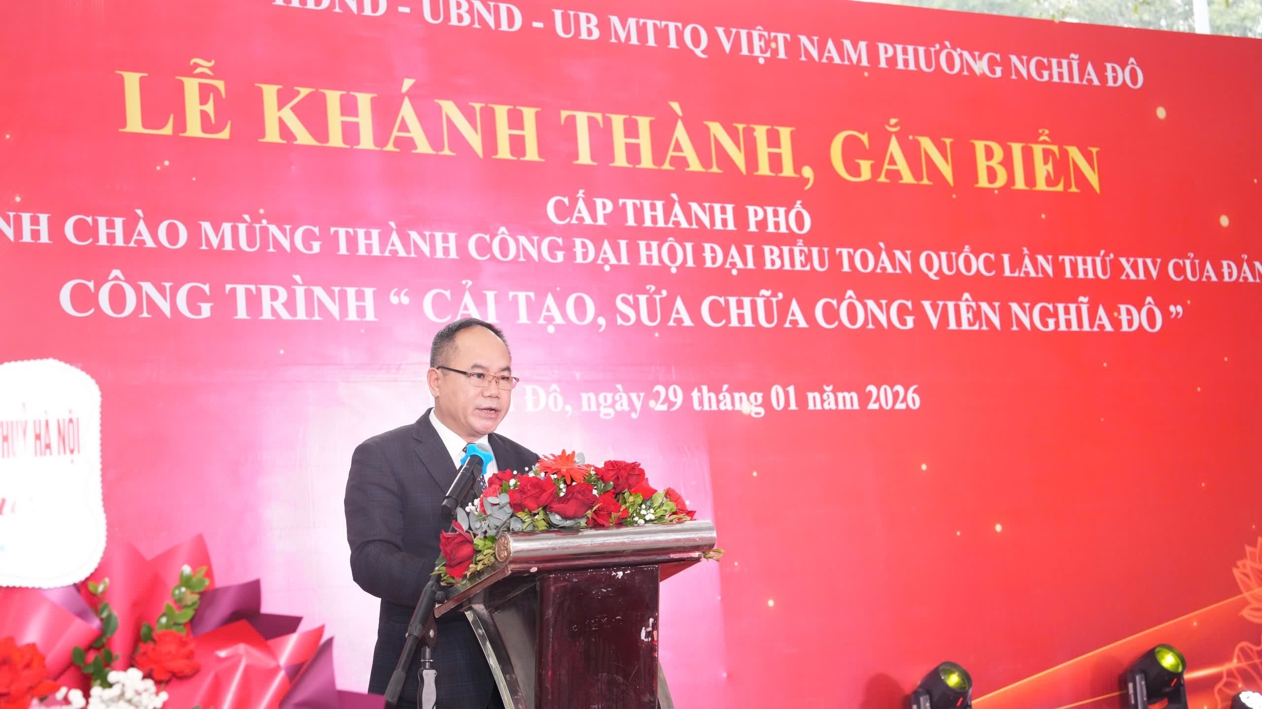 Phường Nghĩa Đô gắn biển công trình chào mừng Đại hội XIV của Đảng