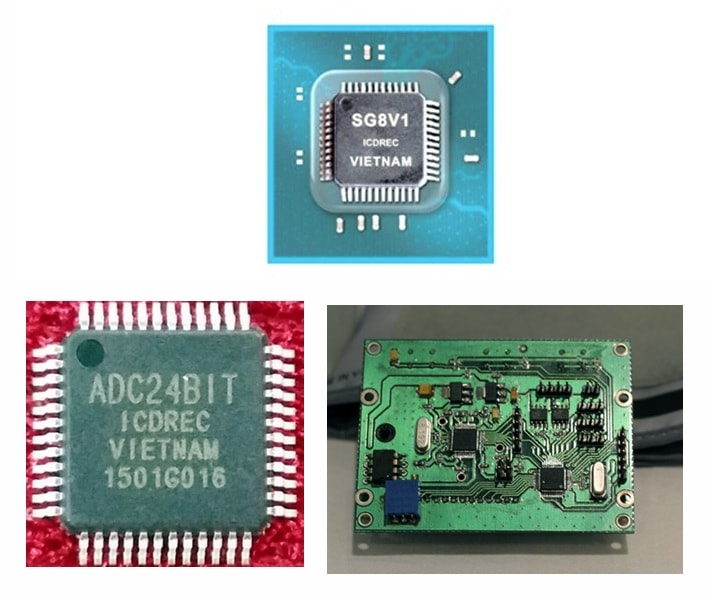 Chip vi xử lý 8 bit RISC thương mại SG-8V1 là sản phẩm chip vi xử lý đầu tiên của Việt Nam được chính thức đưa ra thương mại có khả năng cạnh tranh về giá lẫn tính năng. Ảnh: HT