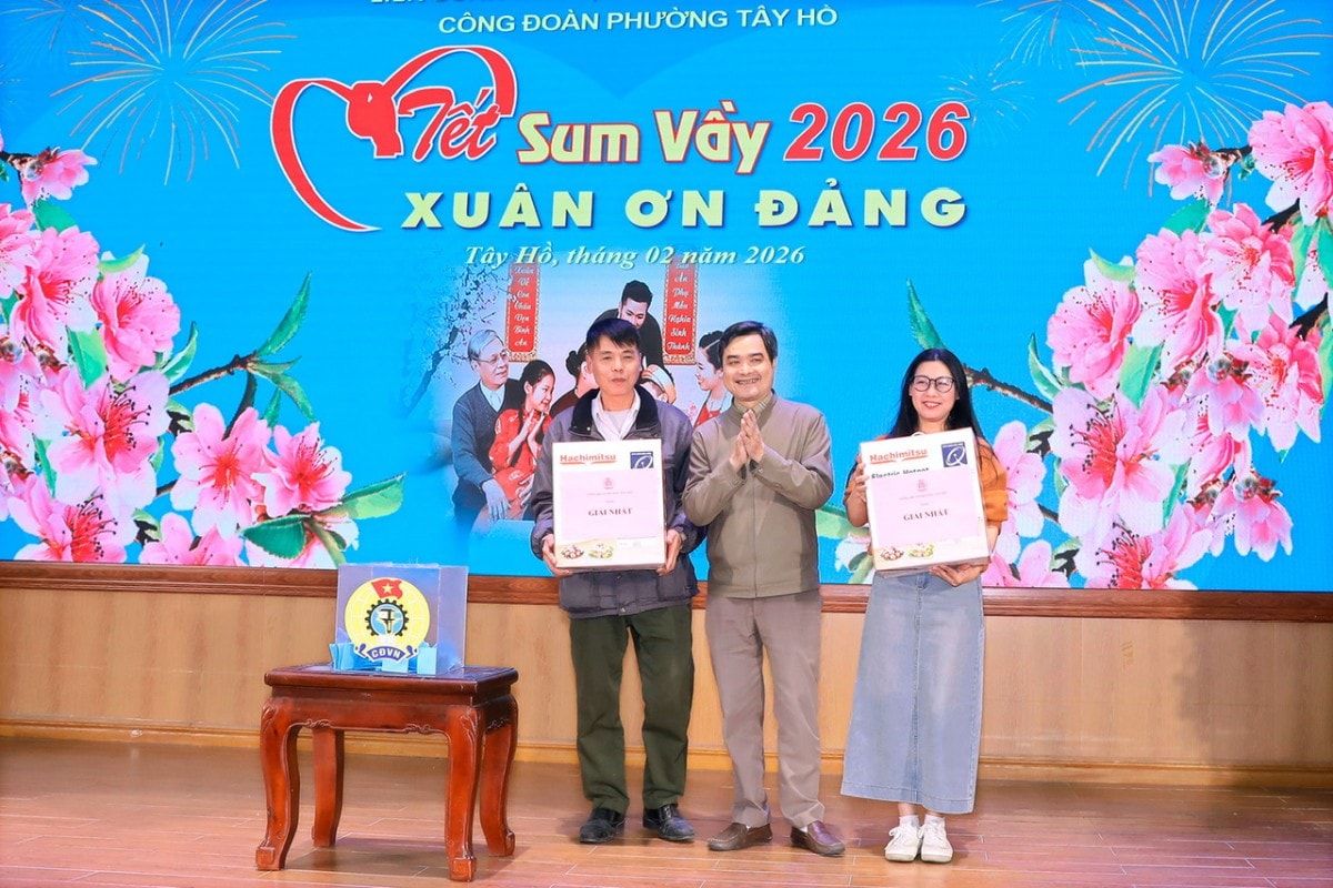 Công đoàn phường Tây Hồ chăm lo Tết cho người lao động, phát động phong trào thi đua đổi mới sáng tạo năm 2026