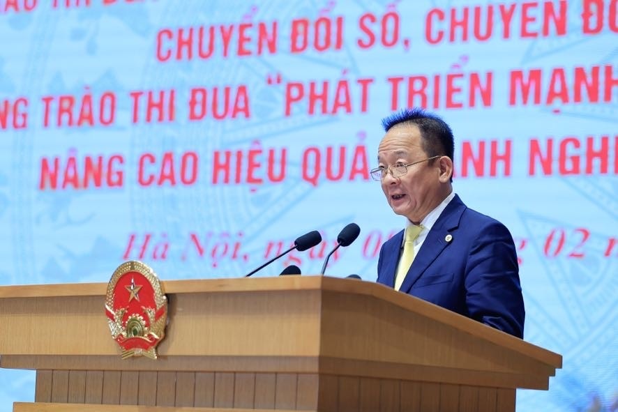 Ông Đỗ Quang Hiển - Chủ tịch Tập đoàn T&T phát biểu - Ảnh: VGP/Nhật Bắc