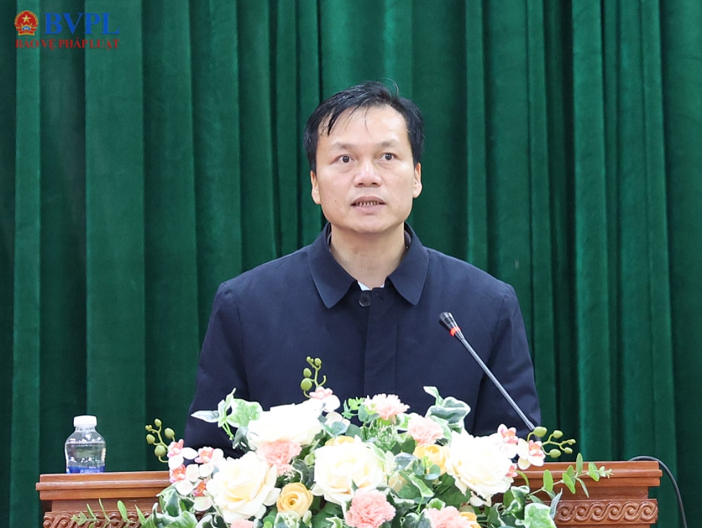 Đồng chí Nông Minh Thắng, Tỉnh ủy viên, Bí thư Đảng ủy xã Nguyên Bình phát biểu đáp từ và cảm ơn.