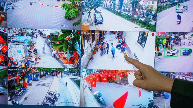 Hình ảnh từ hệ thống camera AI phủ khắp các tuyến, nút giao thông trọng điểm liên tục cập nhật theo thời gian thực