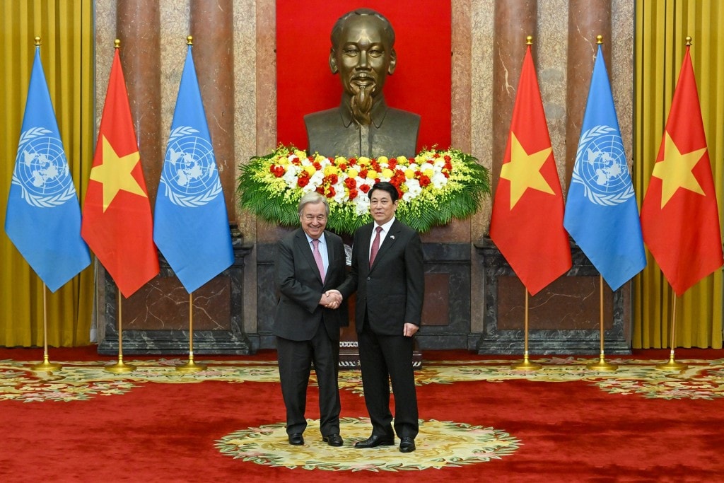 Chủ tịch nước Lương Cường chủ trì lễ đón, hội đàm với Tổng Thư ký LHQ Antonio Guterres thăm chính thức Việt Nam từ ngày 24 - 25/10/2025