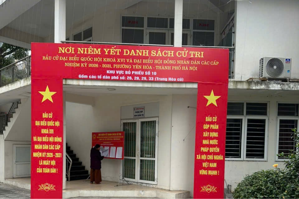 Khu vực bỏ phiếu số 10. Ảnh: PV.