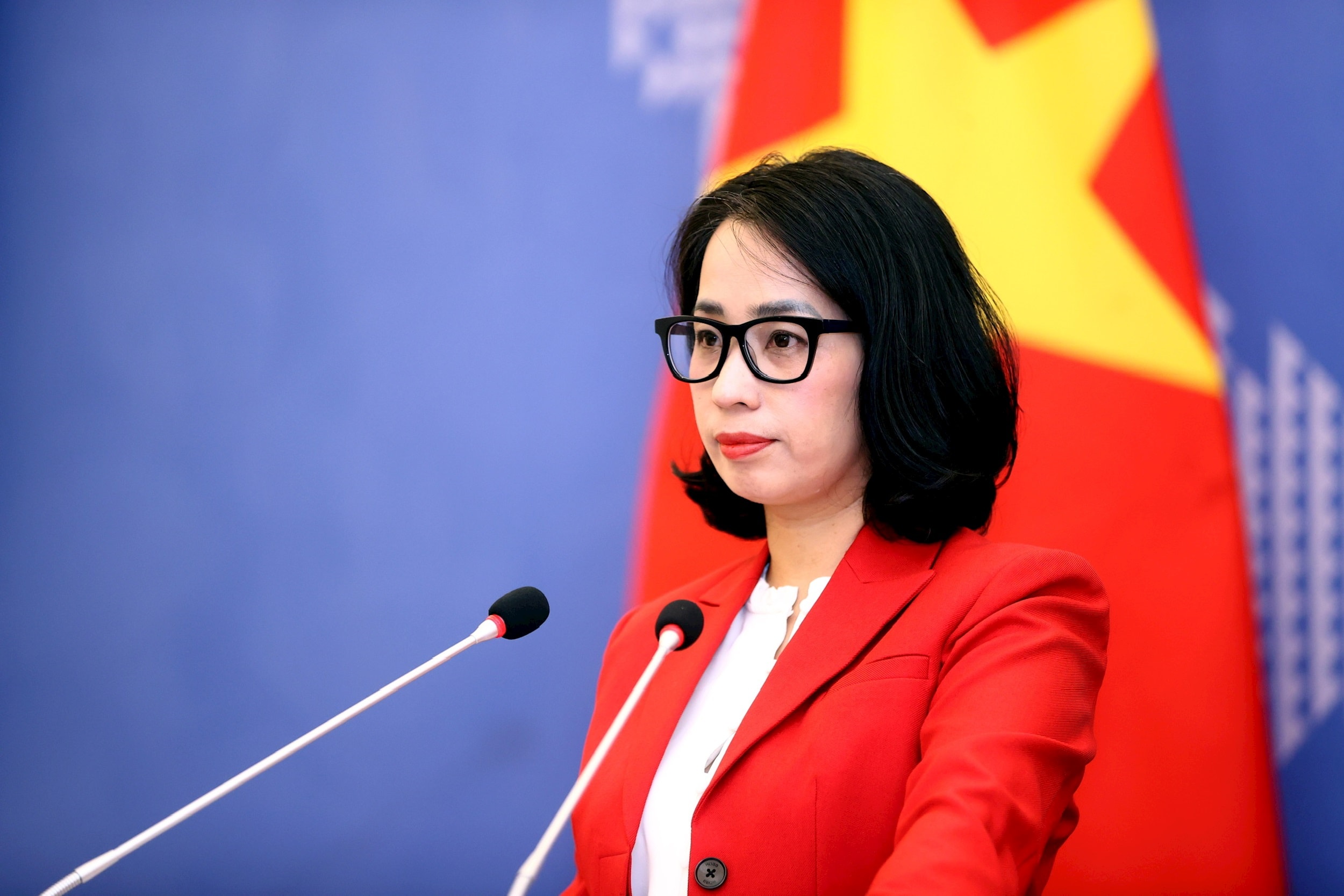 Người phát ngôn Bộ Ngoại giao Phạm Thu Hằng. Ảnh: HL