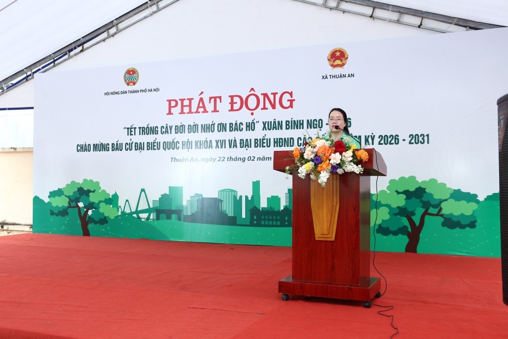 Hội Nông dân thành phố Hà Nội phát động “Tết trồng cây đời đời nhớ ơn Bác Hồ” Xuân Bính Ngọ 2026