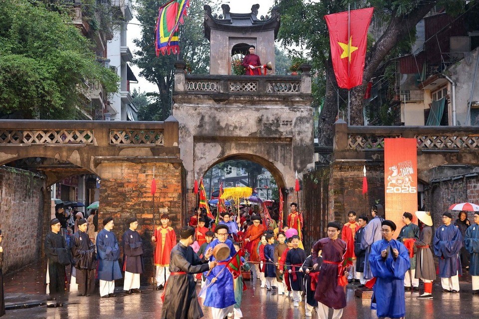 Slavnostní otevření brány O Quan Chuong (Foto: Thanh Tung/VNA)