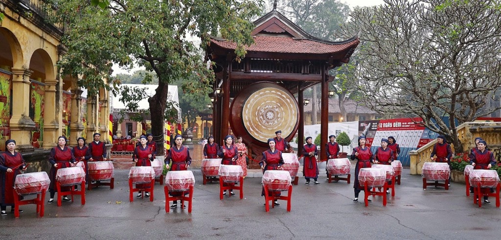 Màn trống hội trong Lễ khai xuân