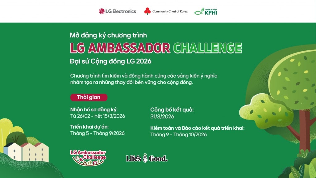 LG Electronics Việt Nam chính thức khởi động chương trình “Đại sứ Cộng đồng LG” 2026