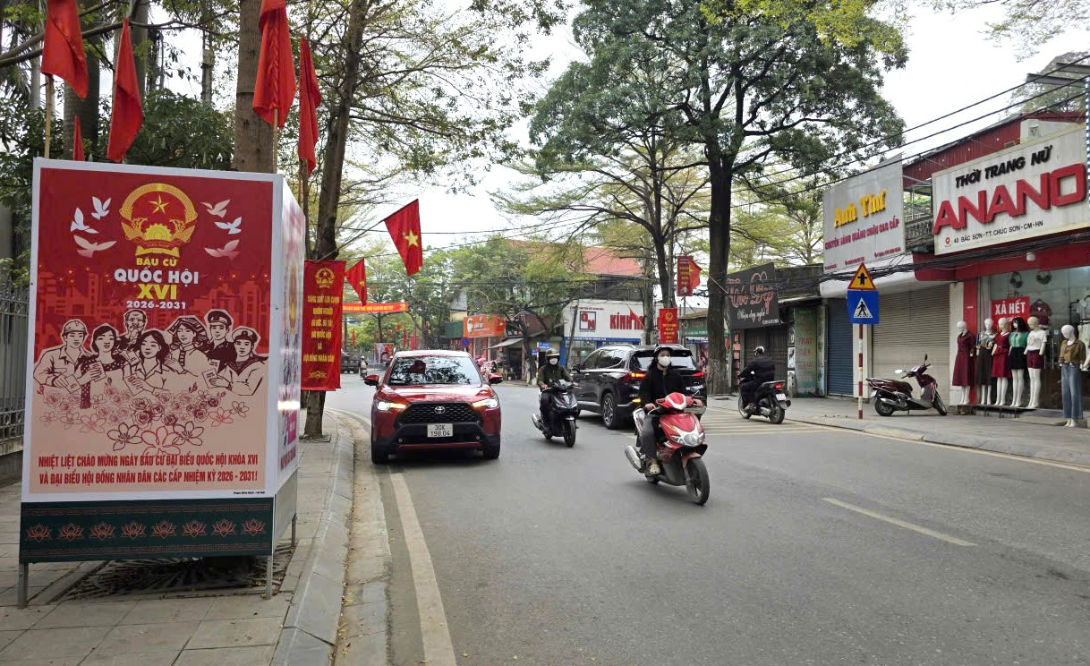 Chương Mỹ rực rỡ, sạch đẹp trước ngày hội lớn. Ảnh: Kim Nhuệ