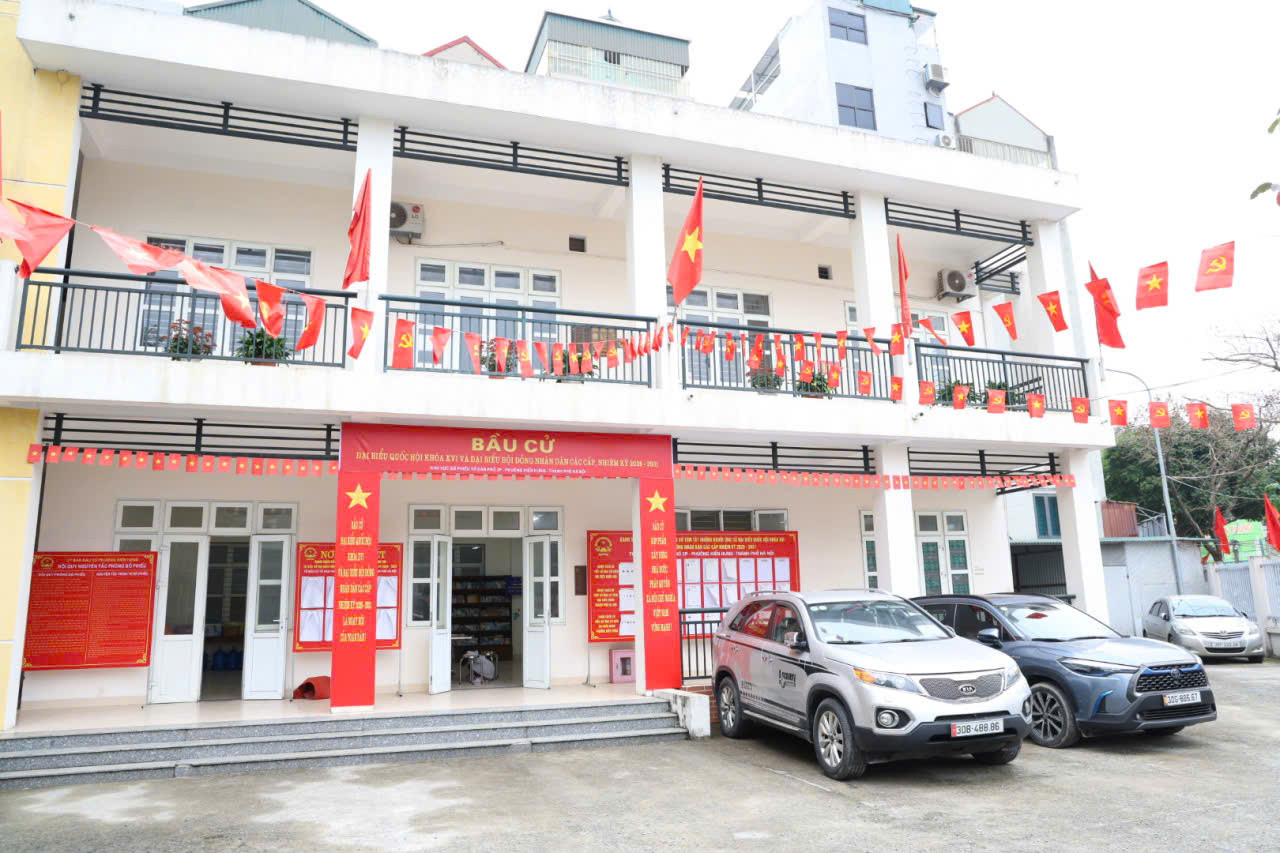 Công tác chuẩn bị cho ngày bầu cử đến thời điểm này trên địa bàn phường Kiến Hưng đã cơ bản hoàn tất. Ảnh: Mai Ng