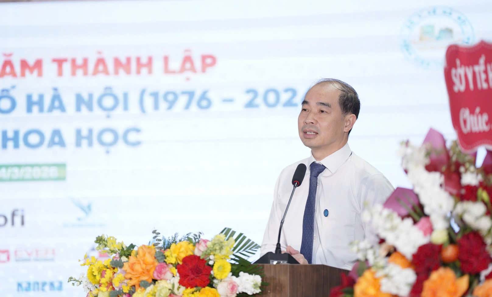 TS Nguyễn Đình Hưng, Phó Giám đốc Sở Y tế Hà Nội phát biểu tại lễ kỷ niệm. Ảnh: BVCC