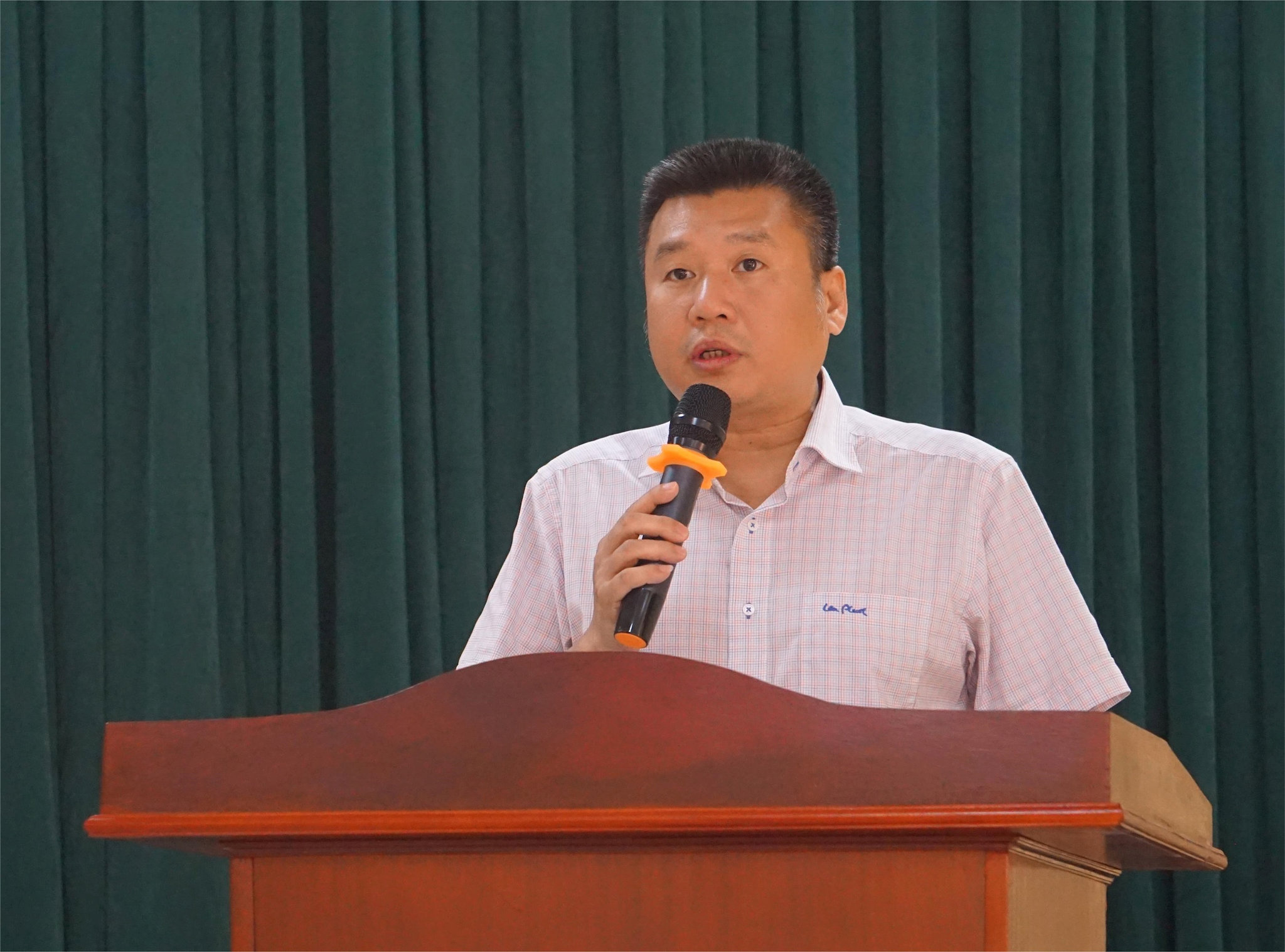 Phó Chủ tịch UBND xã Thanh Trì Vũ Hoài Sơn - Trưởng Ban chỉ đạo mô hình phát biểu tại lễ ra mắt mô hình.