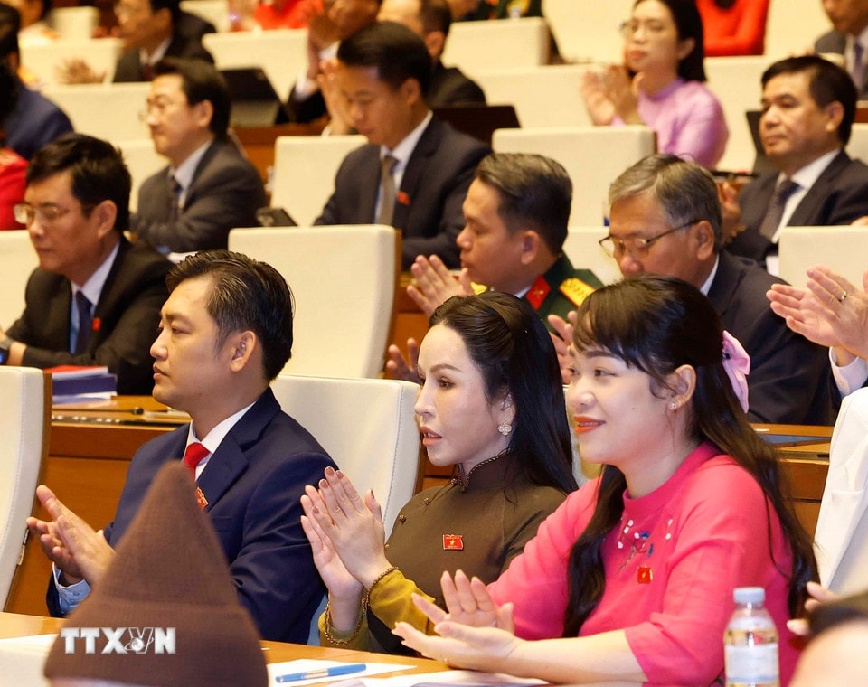 Các đại biểu tham dự phiên khai mạc Kỳ họp thứ nhất, Quốc hội khóa XVI. (Ảnh: Thống Nhất/TTXVN)