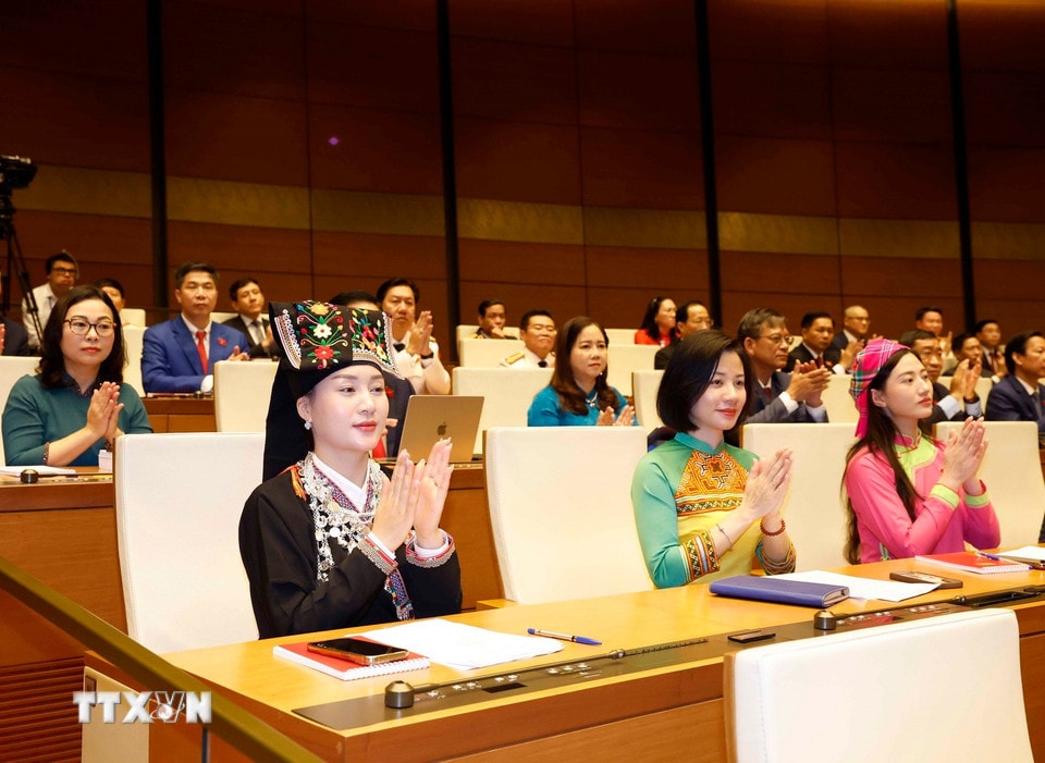 Các đại biểu tham dự phiên khai mạc Kỳ họp thứ nhất, Quốc hội khóa XVI. (Ảnh: Thống Nhất/TTXVN)