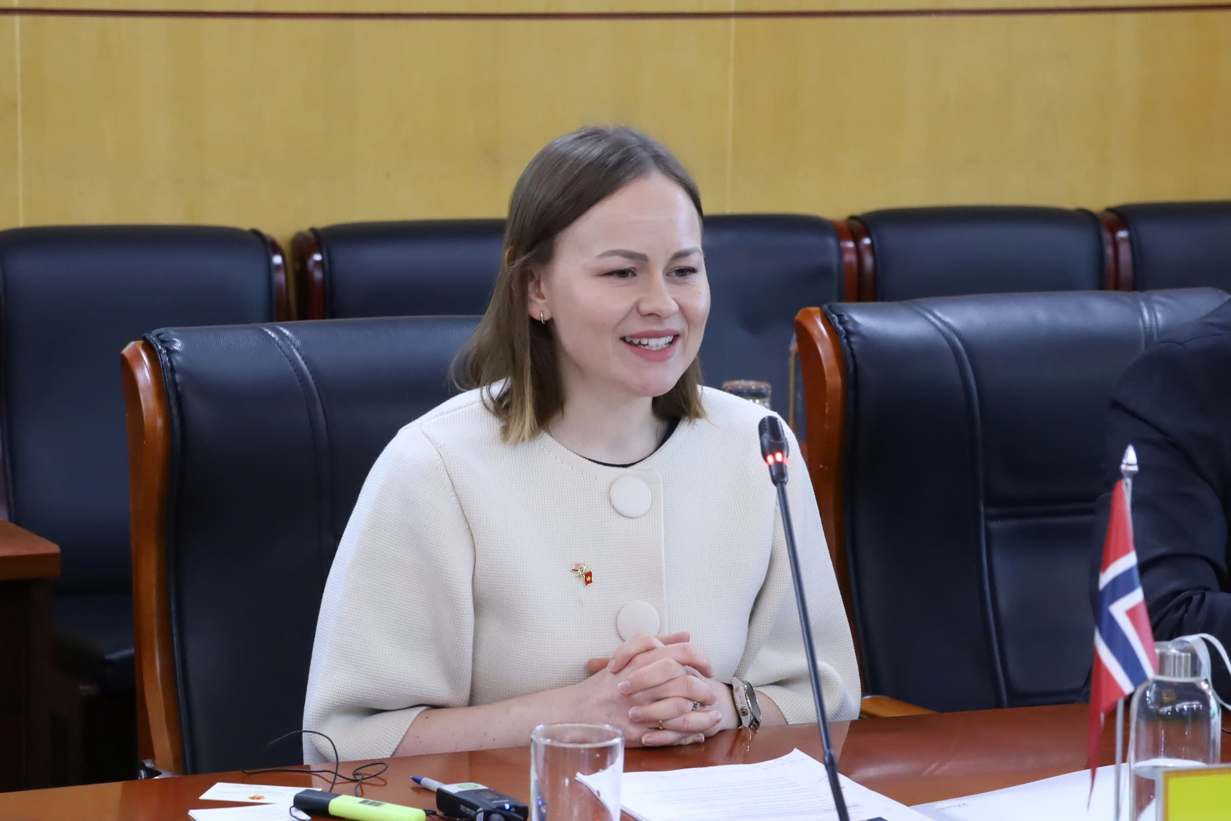 Quốc vụ khanh Bộ Thương mại, Công nghiệp và Thủy sản Na Uy Ragnhild Sjoner Syrstad. Ảnh: Phương Linh