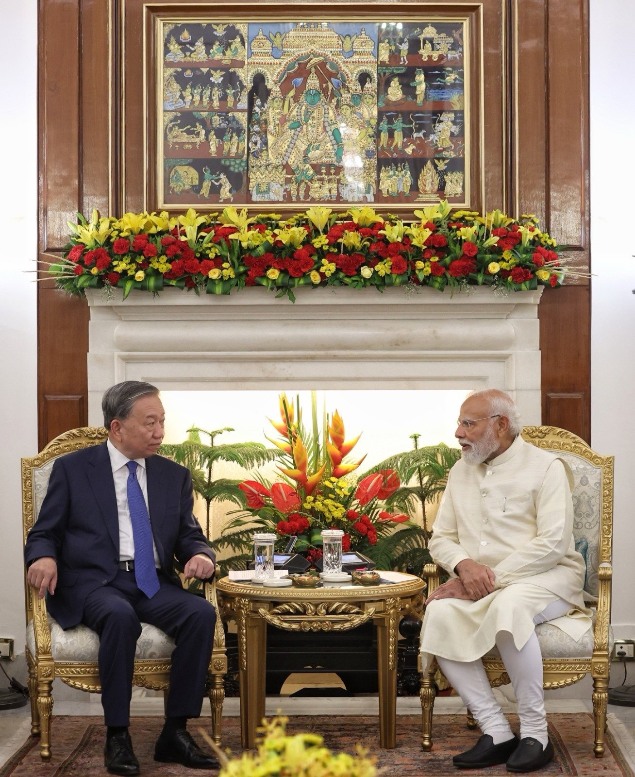 Tổng bí thư, Chủ tịch nước Tô Lâm và Thủ tướng Ấn Độ Narendra Modi. Nguồn: Đại sứ quán Ấn Độ tại Việt Nam