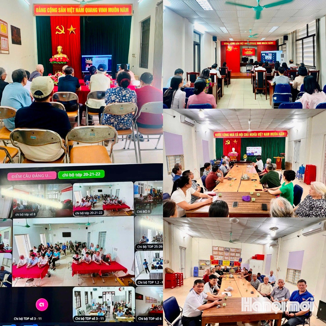 Hội nghị trực tiếp kết hợp trực tuyến tới 10 điểm cầu khu dân cư, góp phần khẳng định mô hình