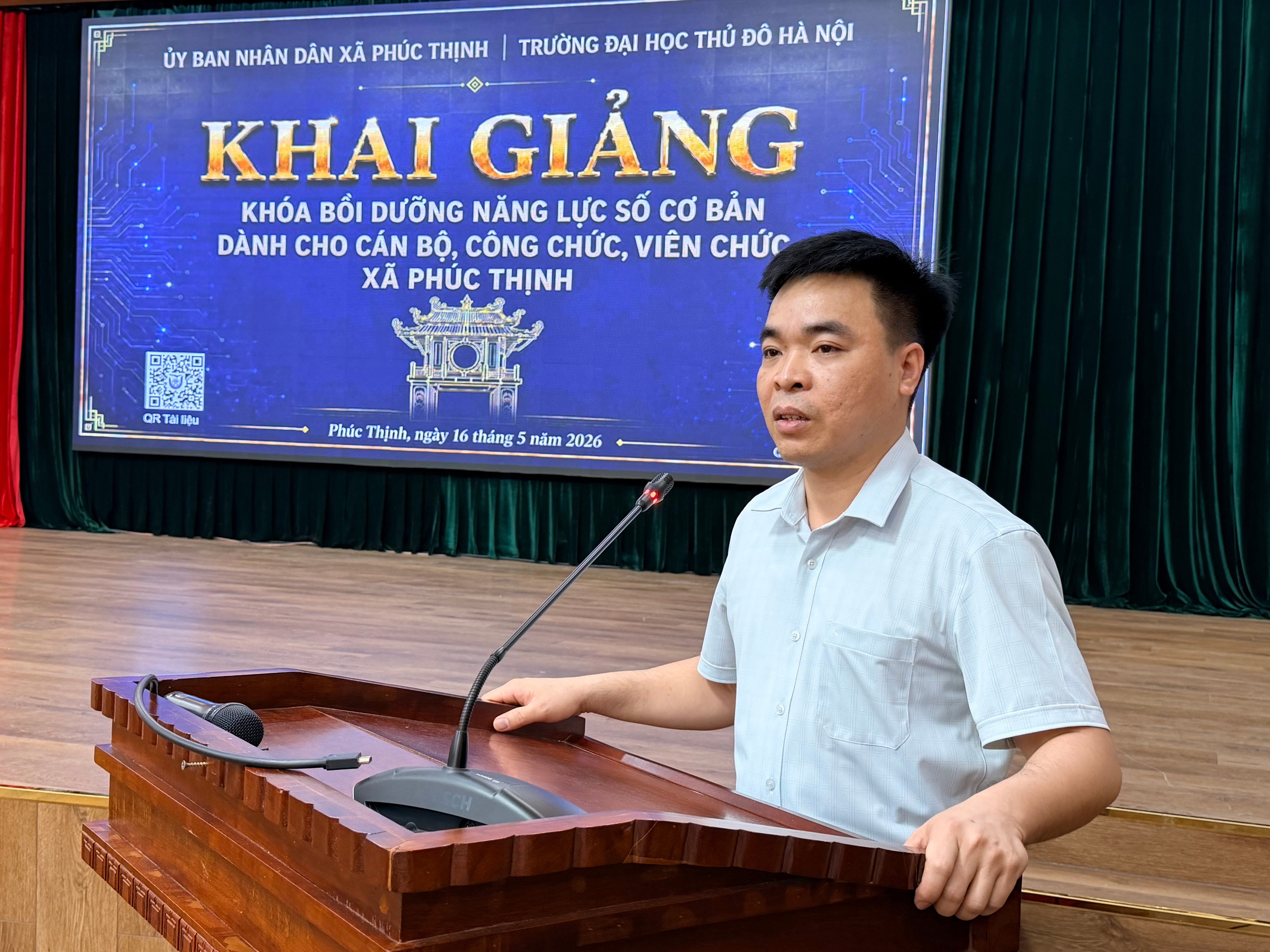 Đồng chí Lê Thế Chuyên, Phó Chủ tịch UBND xã Phúc Thịnh. Ảnh: Thanh Hà