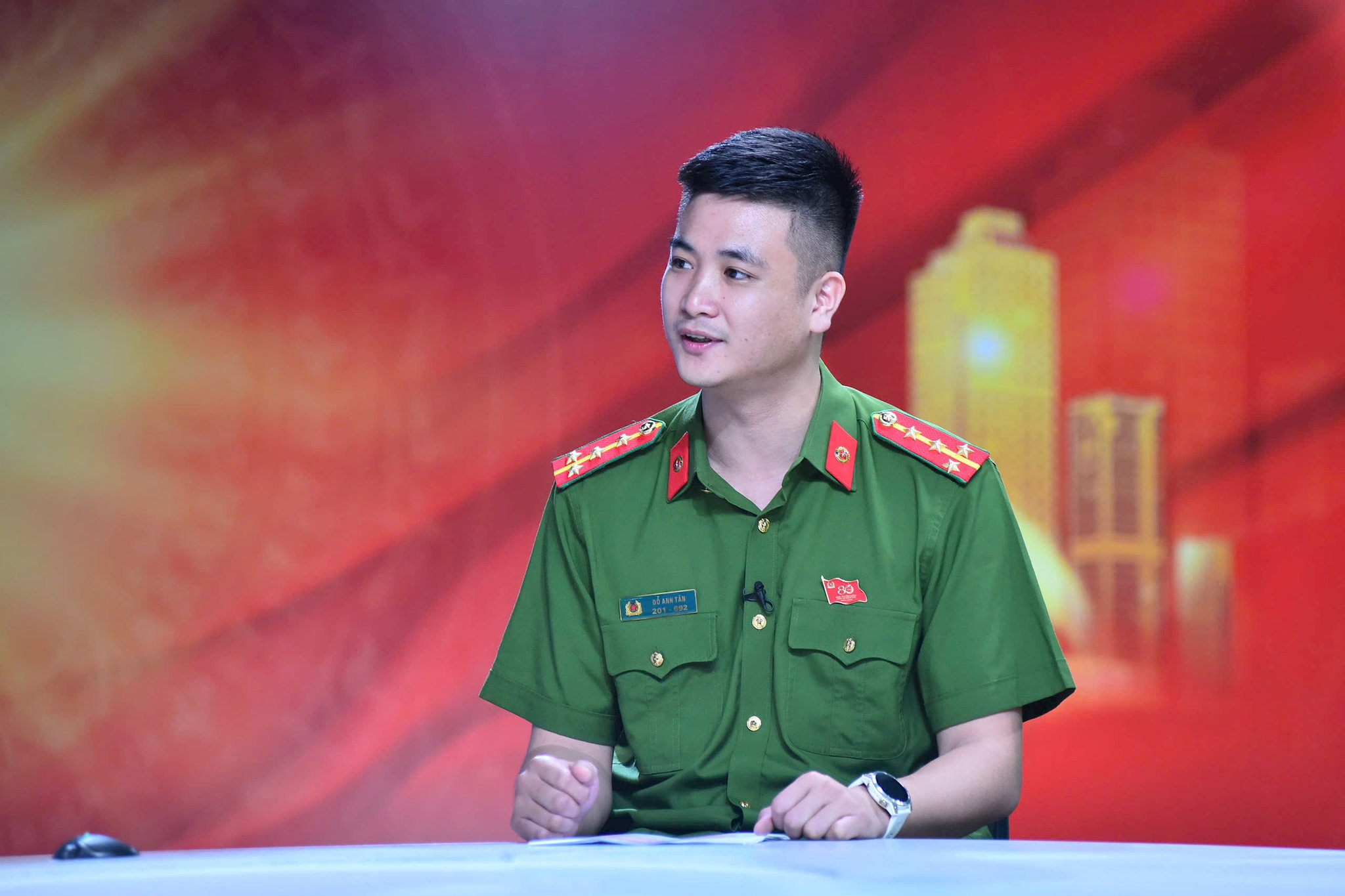 Đại úy Đỗ Anh Tân, Tổ trưởng Y11 – Tổ công tác 141 Công an TP Hà Nội trả lời