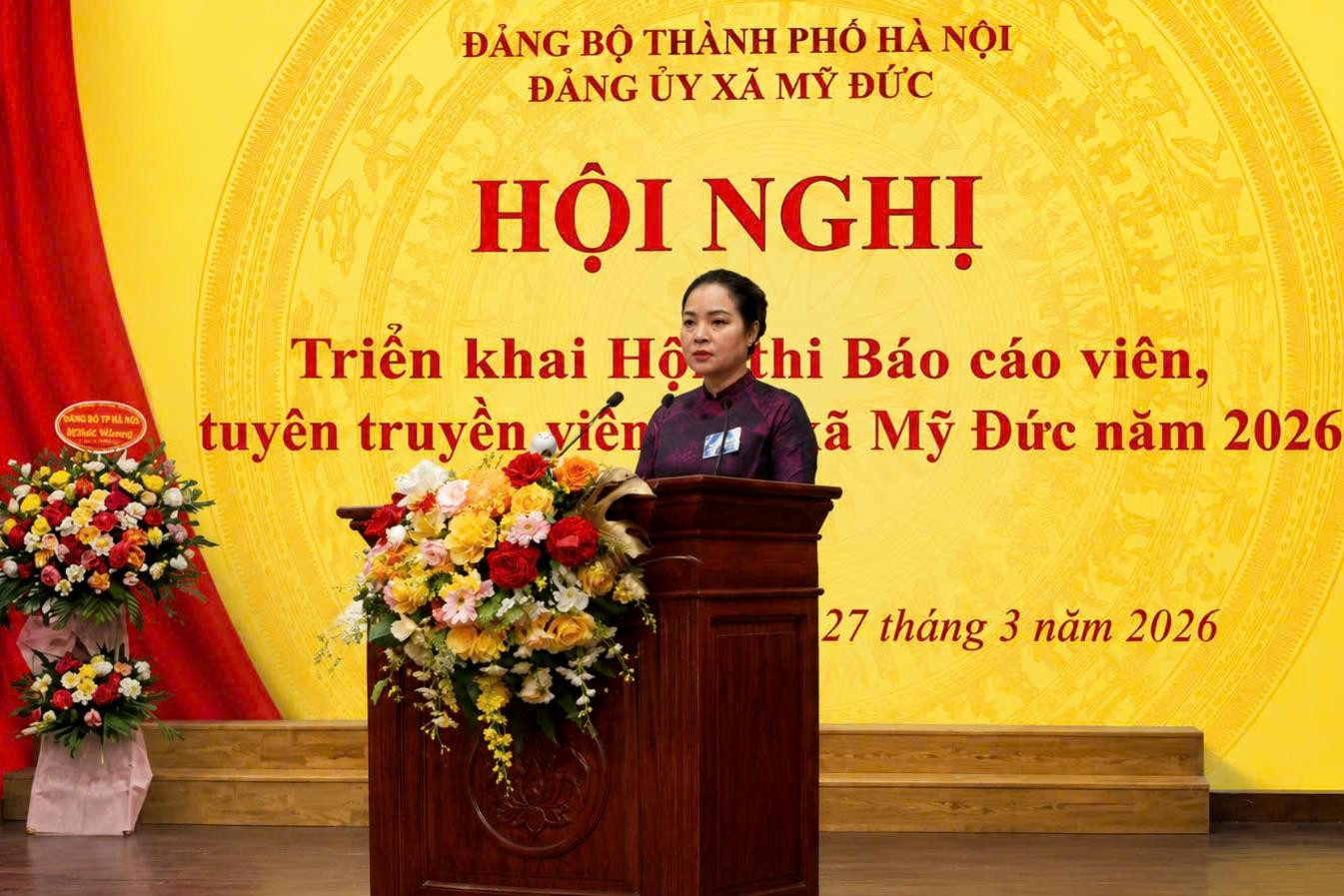 Mỹ Đức lan tỏa Nghị quyết qua Hội thi Báo cáo viên, tuyên truyền viên giỏi