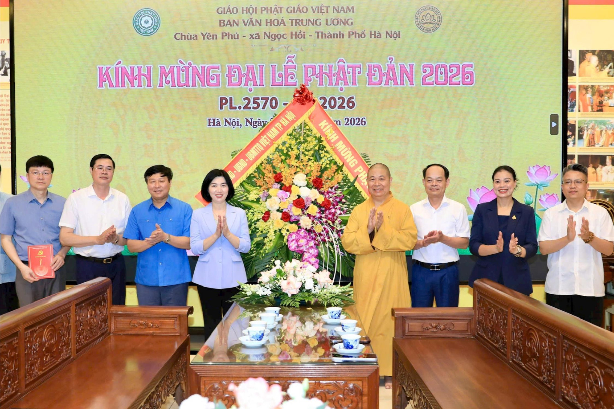 Chủ tịch HĐND TP Hà Nội Phùng Thị Hồng Hà thăm, chúc mừng Ban Văn hóa Trung ương Giáo hội Phật giáo Việt Nam