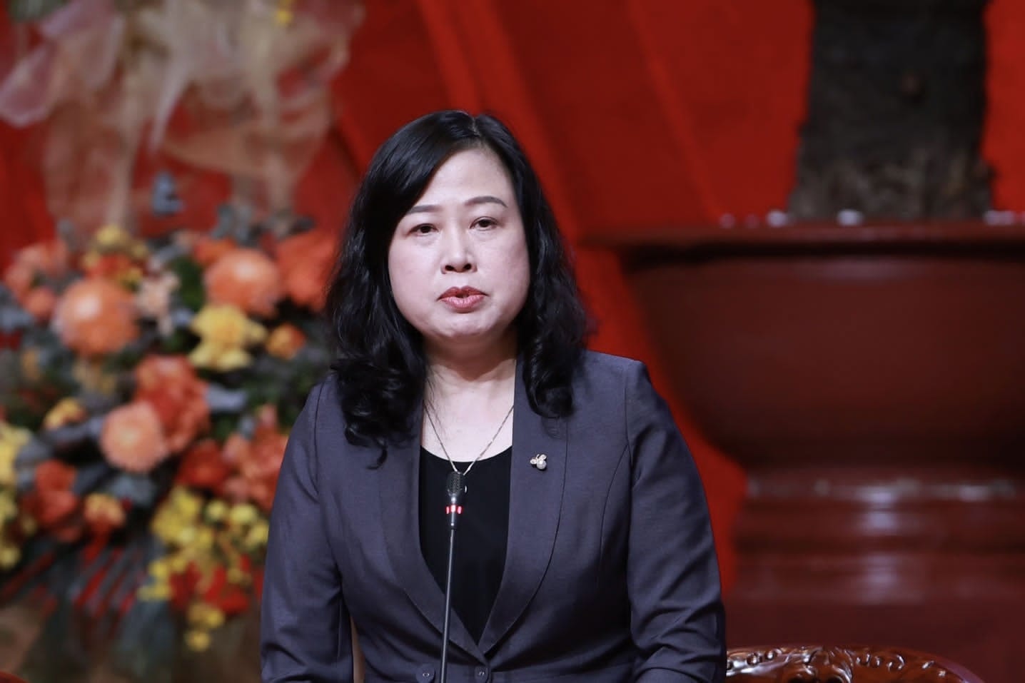 Bộ trưởng Bộ Y tế Đào Hồng Lan phát biểu. Ảnh: Hải Nguyễn