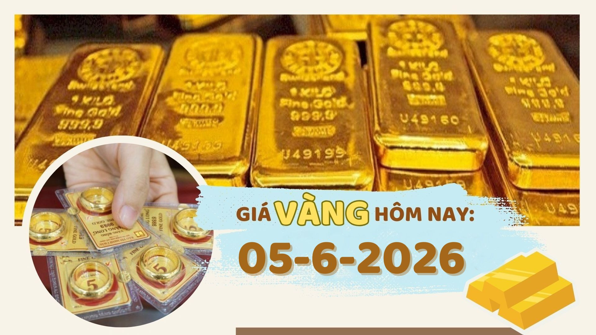 Giá vàng hôm nay 5-6: Vàng trong nước giảm theo thế giới