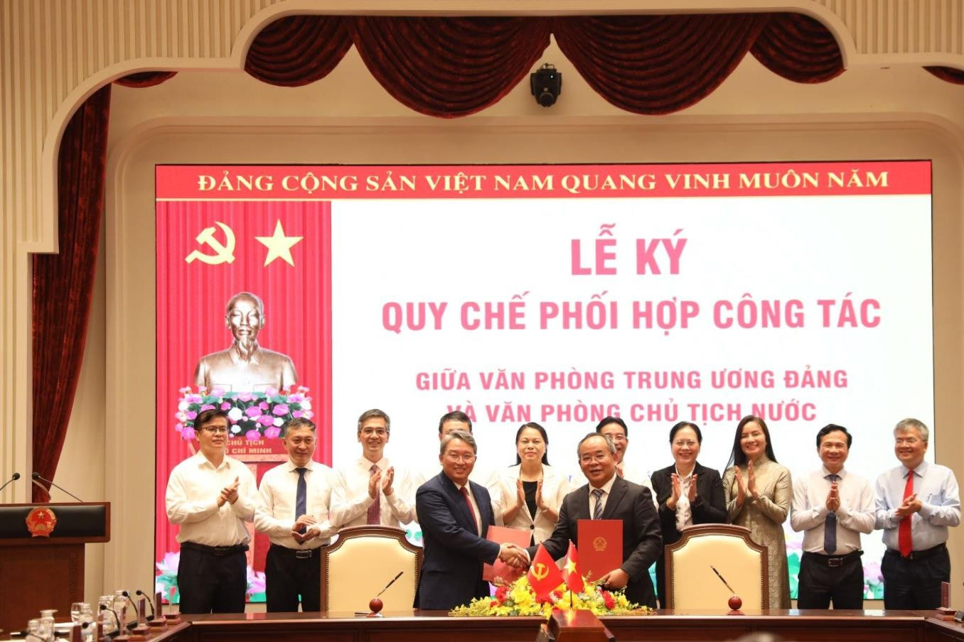 Lễ ký Quy chế phối hợp công tác giữa Văn phòng Trung ương Đảng và Văn phòng Chủ tịch nước