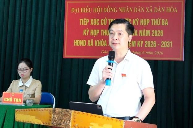 Xã Dân Hòa: Lắng nghe ý kiến cử tri, tháo gỡ những vấn đề dân sinh