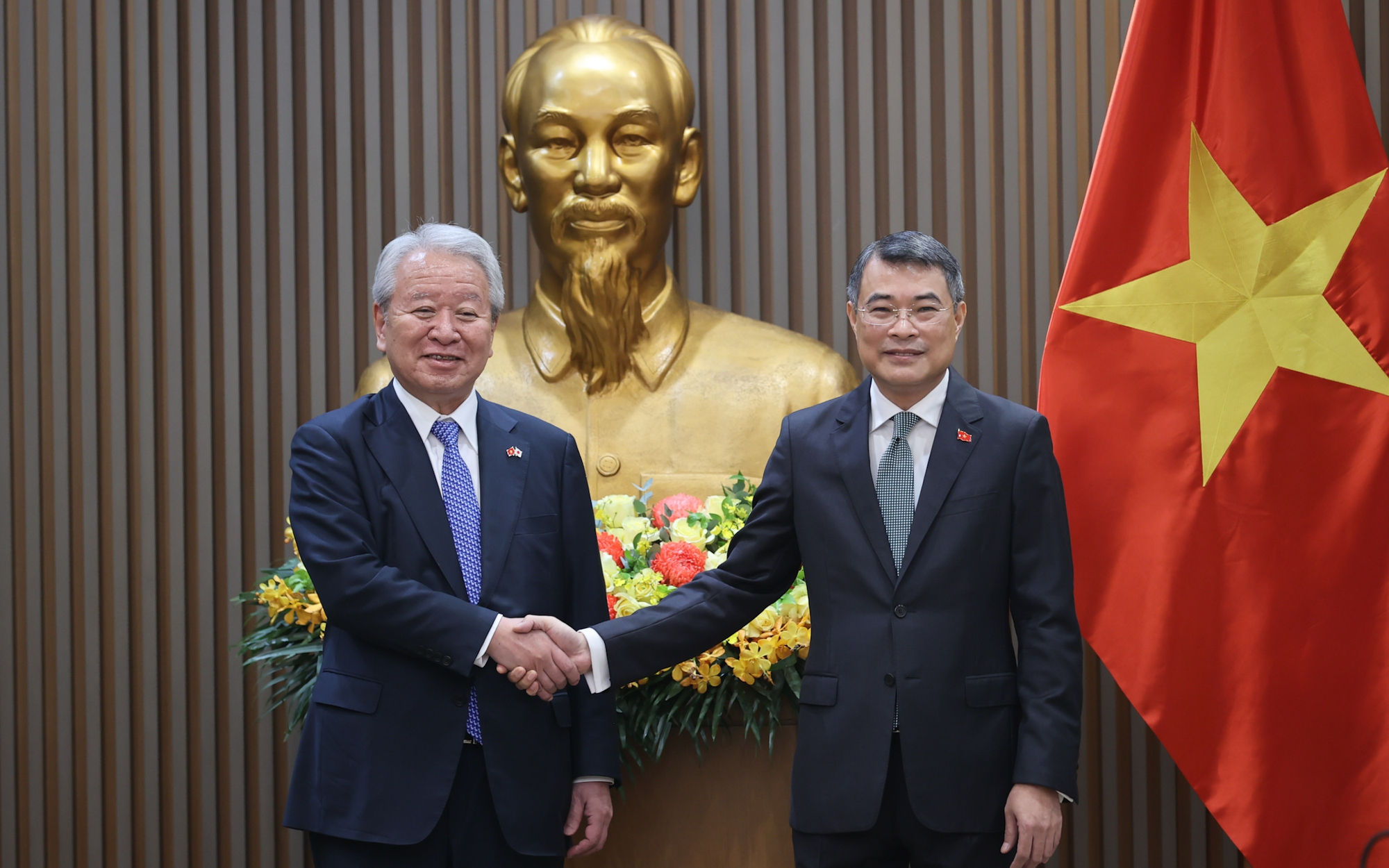 Thủ tướng Chính phủ Lê Minh Hưng tiếp Chủ tịch Cơ quan Hợp tác quốc tế Nhật Bản Hà Nội