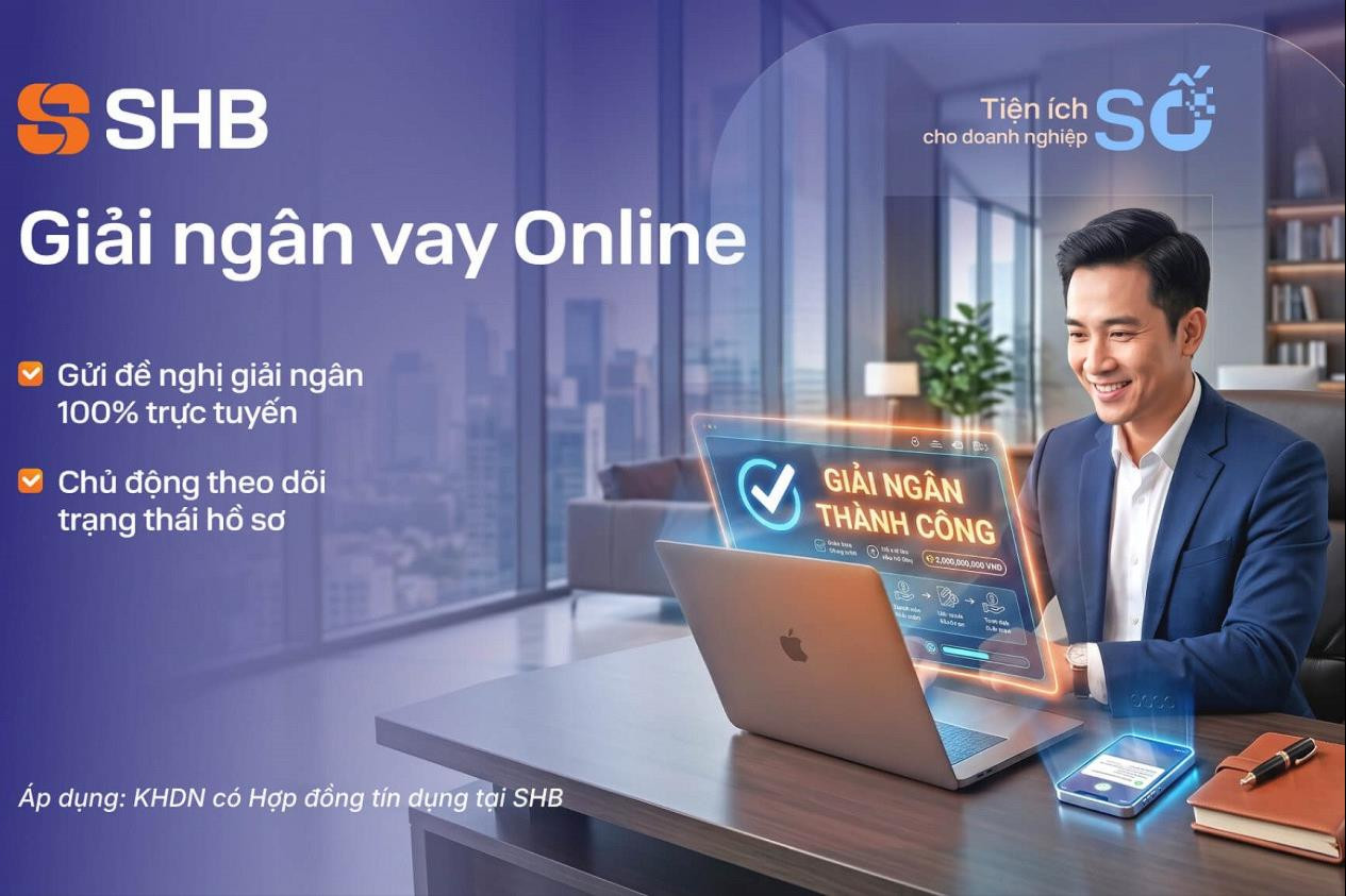 Từ sinh trắc học đến giải ngân online: SHB gia tăng tiện ích số dành cho khách hàng doanh nghiệp