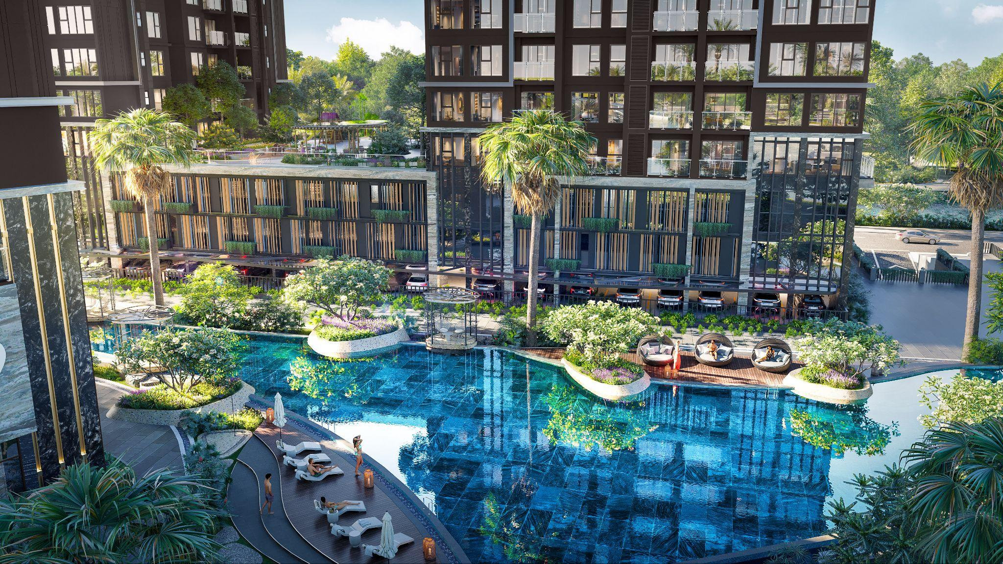 Không gian xanh và tiện ích đa dạng tại The Privé tạo nên chuẩn sống hiện đại.