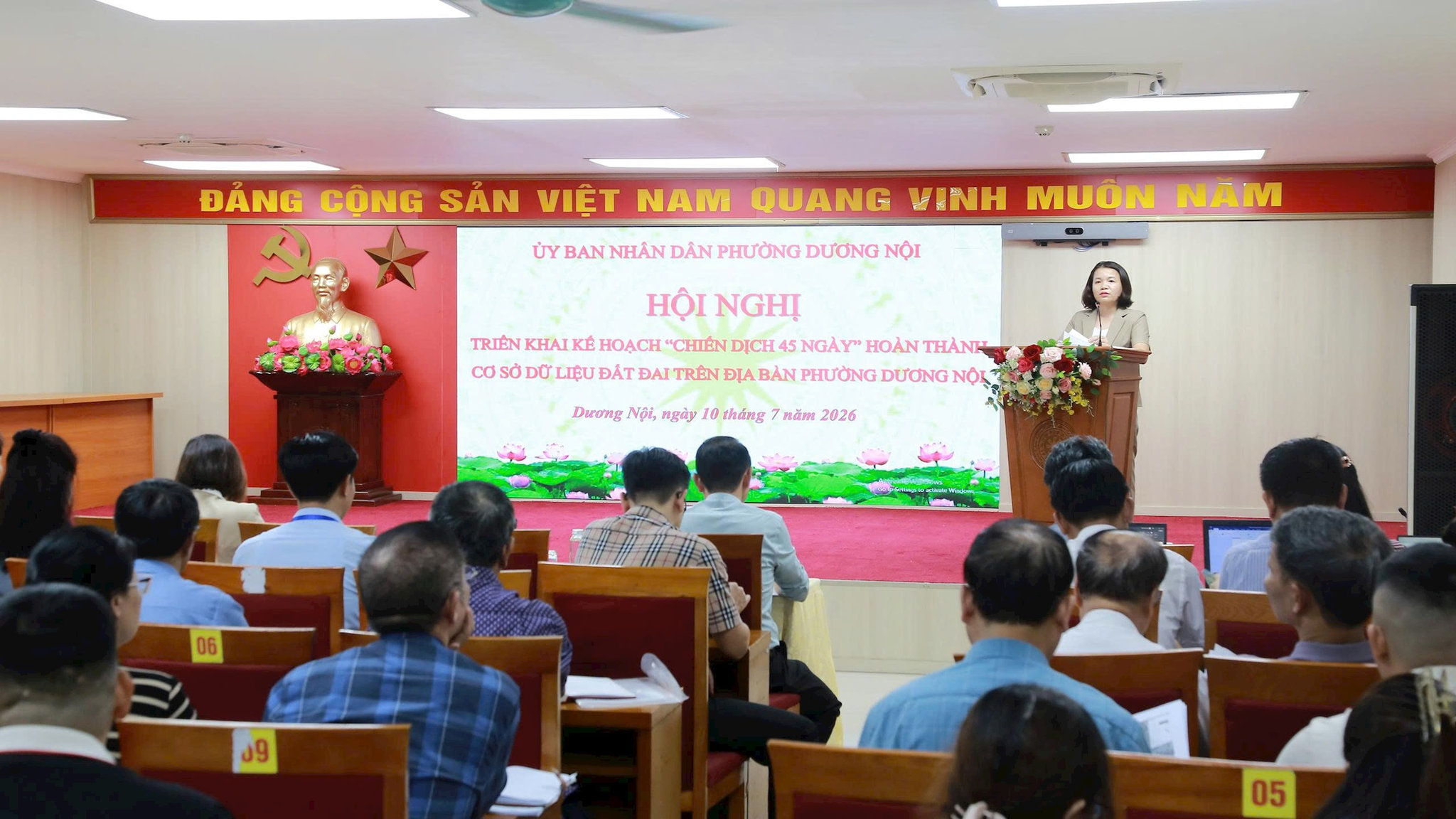 UBND phường Dương Nội tổ chức Hội nghị tập huấn triển khai kế hoạch