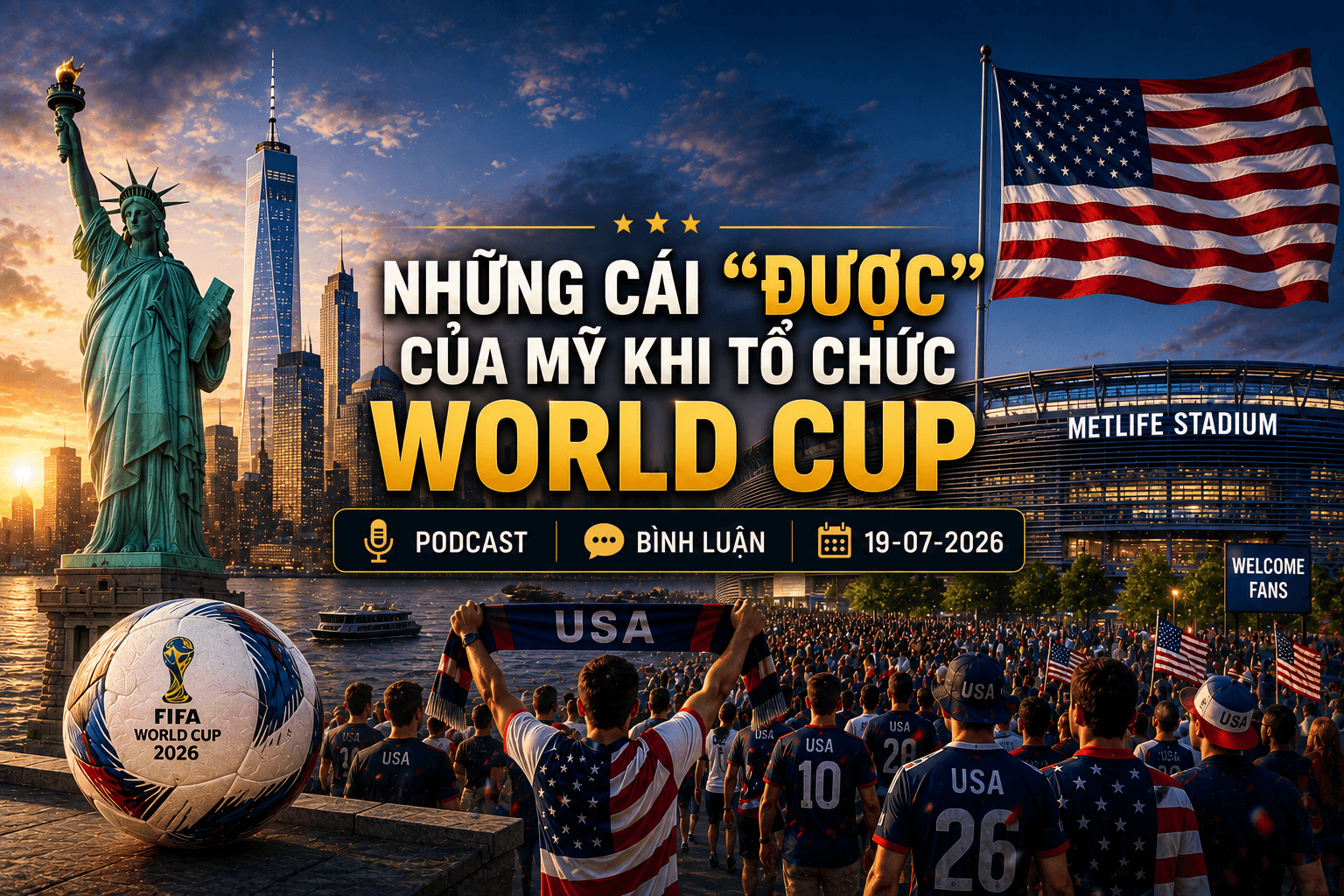 [Podcast cuối tuần] Những cái “được” của Mỹ khi tổ chức World Cup