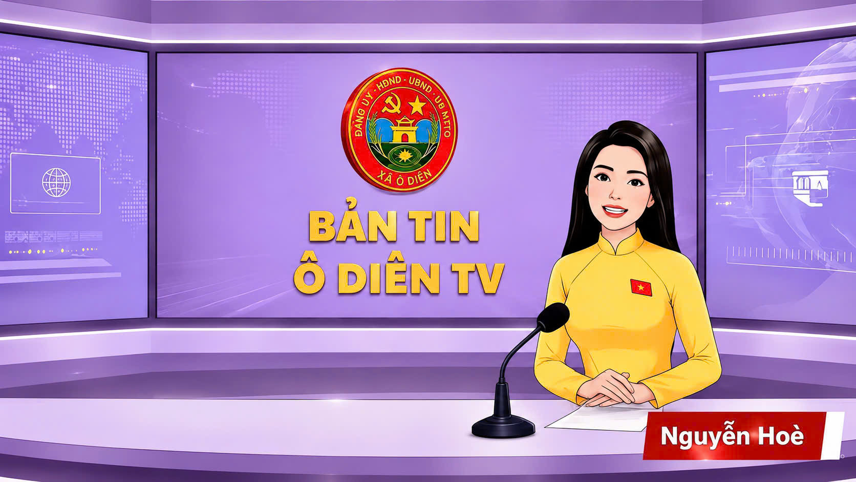 Bản tin Ô Diên TV góp phần đổi mới công tác tuyên truyền của Đảng bộ xã. Ảnh: PV