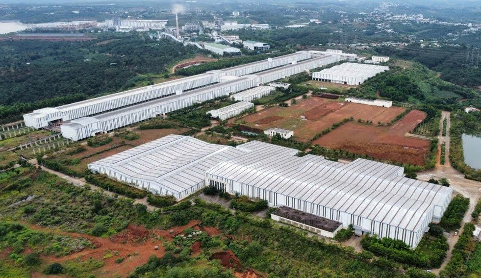 Nhà máy điện phân nhôm Đắk Nông do Công ty TNHH Luyện kim Trần Hồng Quân làm chủ đầu tư. Ảnh: PV