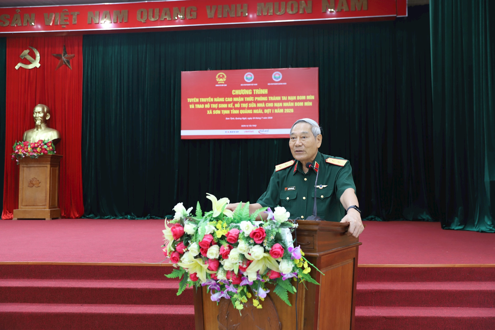 Trung tướng Nguyễn Đức Soát phát biểu tại chương trình. Ảnh: Quỳnh Dương.