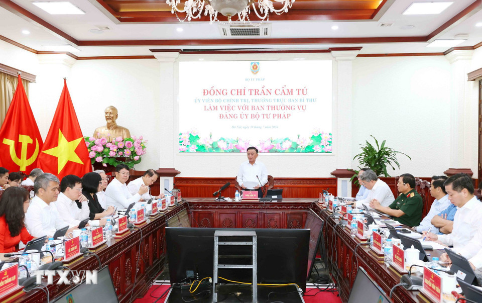 Thường trực Ban Bí thư Trần Cẩm Tú: Sớm hình thành nền tư pháp số hiện đại, đồng bộ