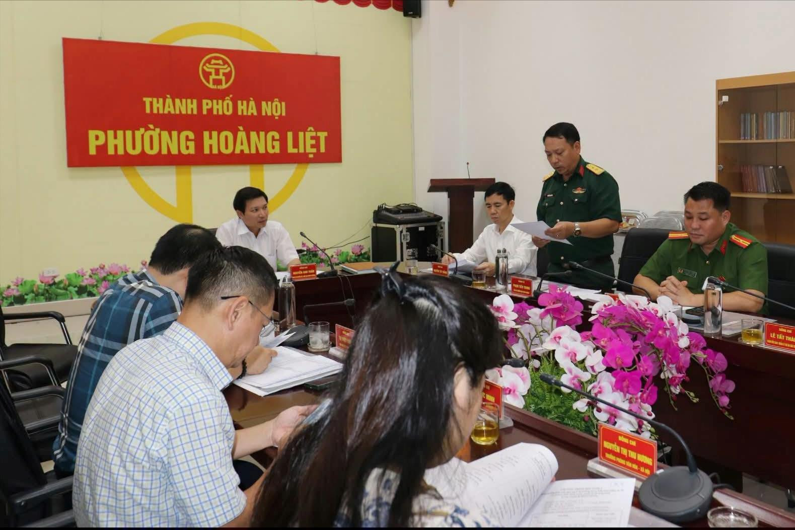 Phường Hoàng Liệt rà soát công tác chuẩn bị diễn tập chiến đấu phòng thủ năm 2026