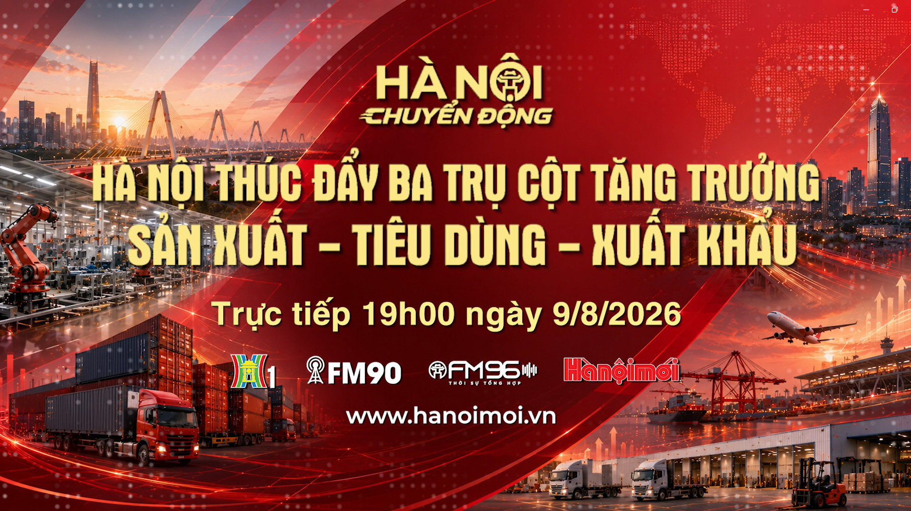 Đón xem "Hà Nội chuyển động" ngày 9-8: Hà Nội thúc đẩy ba trụ cột tăng trưởng sản xuất - tiêu dùng - xuất khẩu