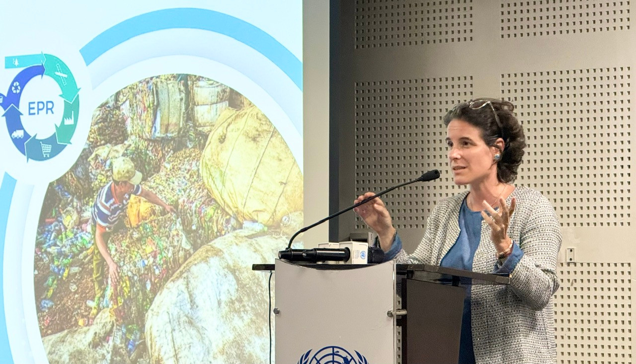 Bà Francesca Nardini, Phó Trưởng Đại diện Thường trú UNDP tại Việt Nam, phát biểu tại hội thảo. Ảnh: Kiều Thoan Thu