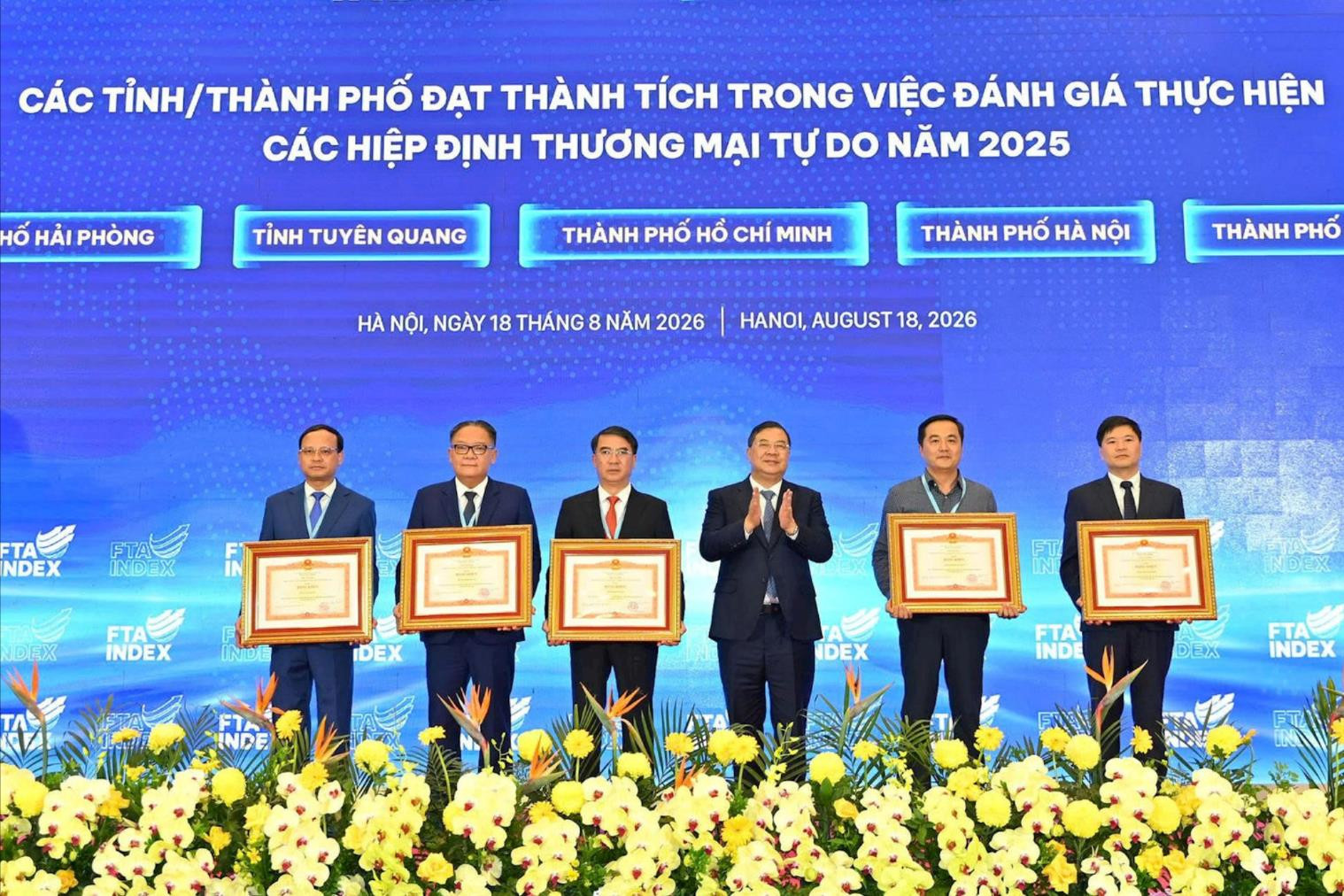Thành phố Hà Nội được vinh danh tại Lễ công bố FTA Index 2025