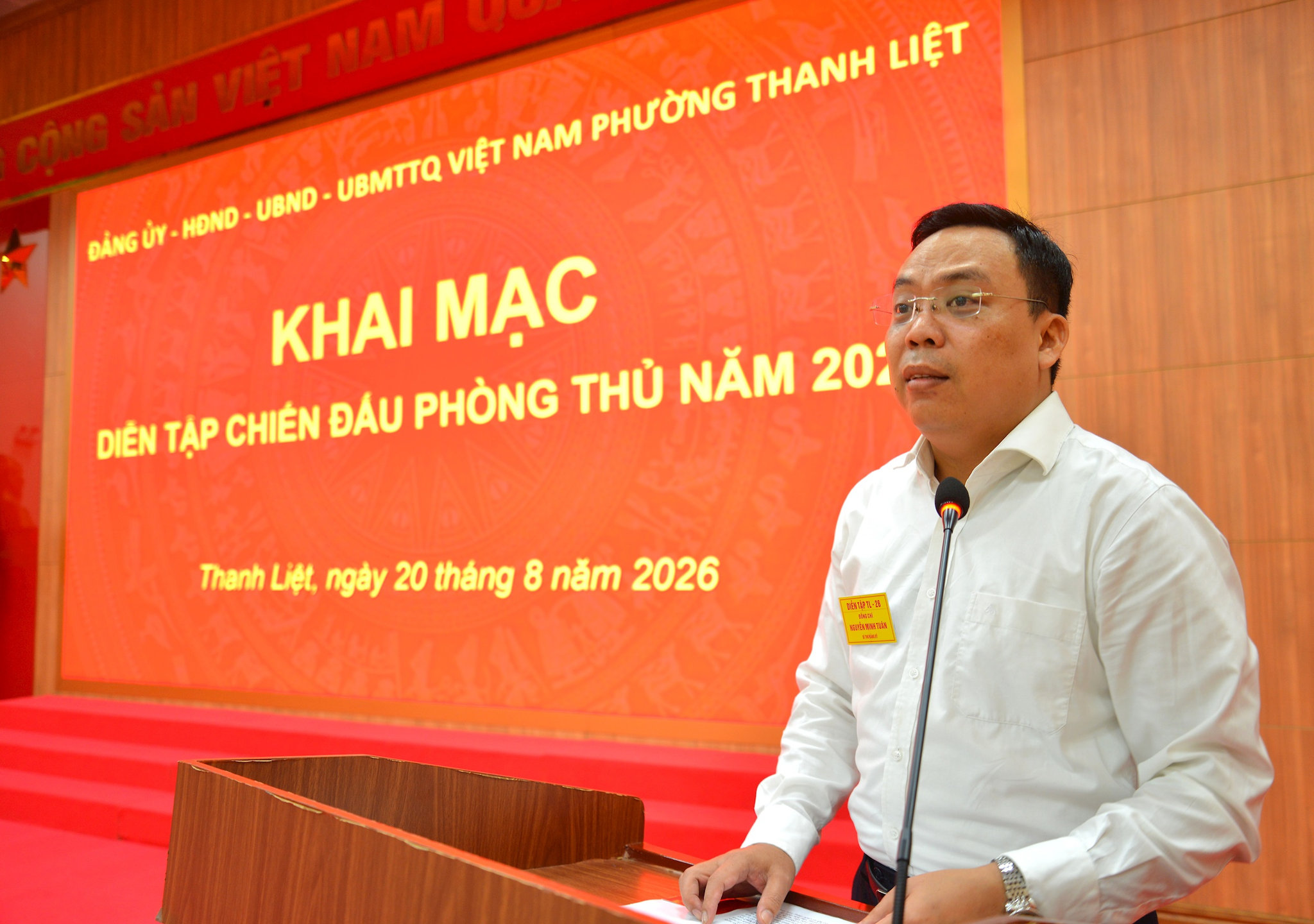 Phường Thanh Liệt: Khai mạc diễn tập chiến đấu phòng thủ năm 2026