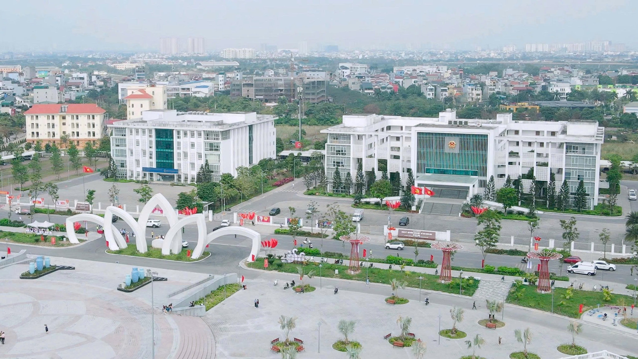 Một góc hạ tầng đô thị hiện đại tại xã Gia Lâm. Ảnh: H.A
