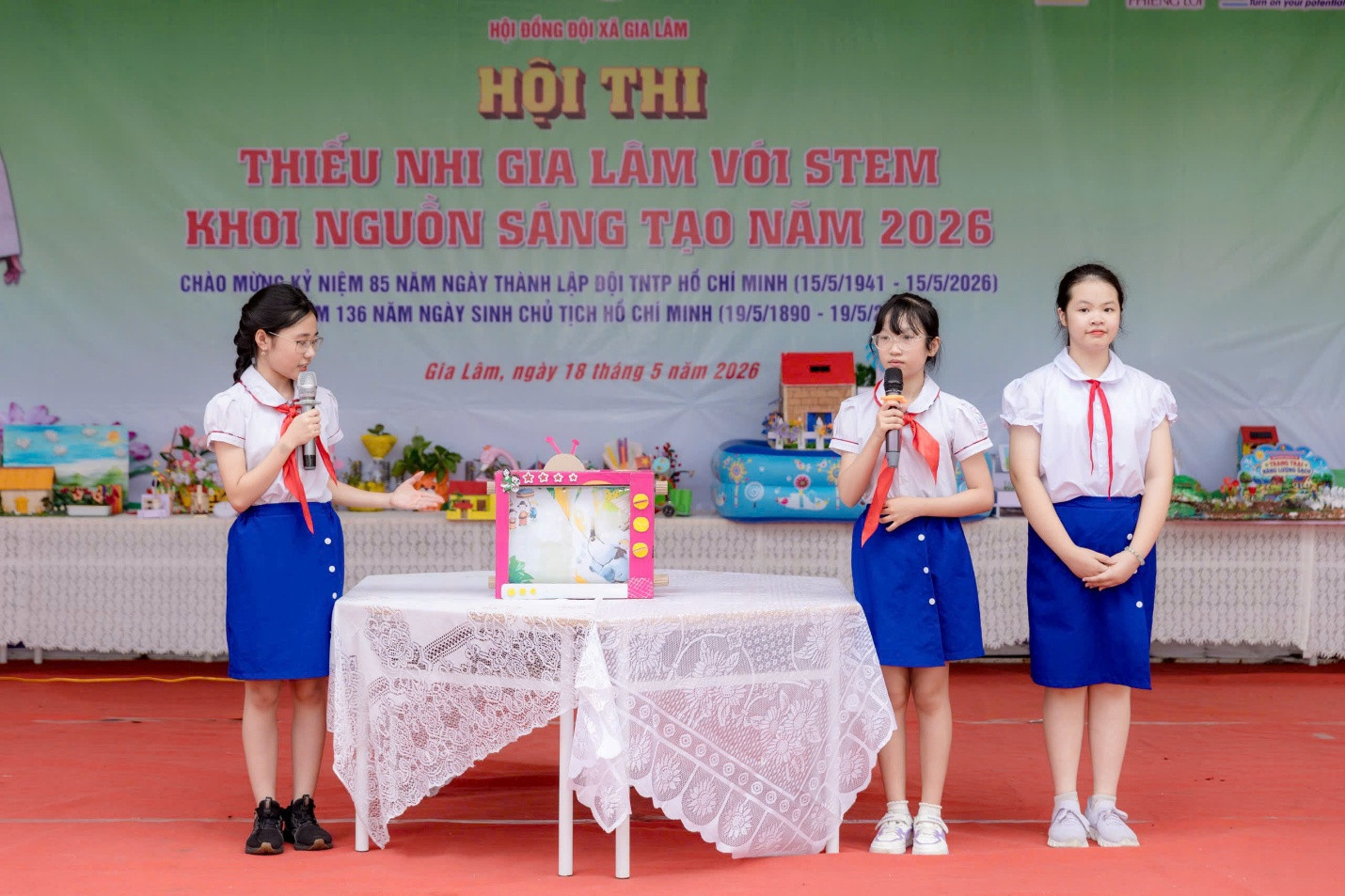 Hội thi “Thiếu nhi Gia Lâm với STEM - Khơi nguồn sáng tạo năm 2026” -sân chơi bổ ích giúp các em học sinh phát huy khả năng tư duy, sáng tạo. Ảnh: Hoàng Anh.
