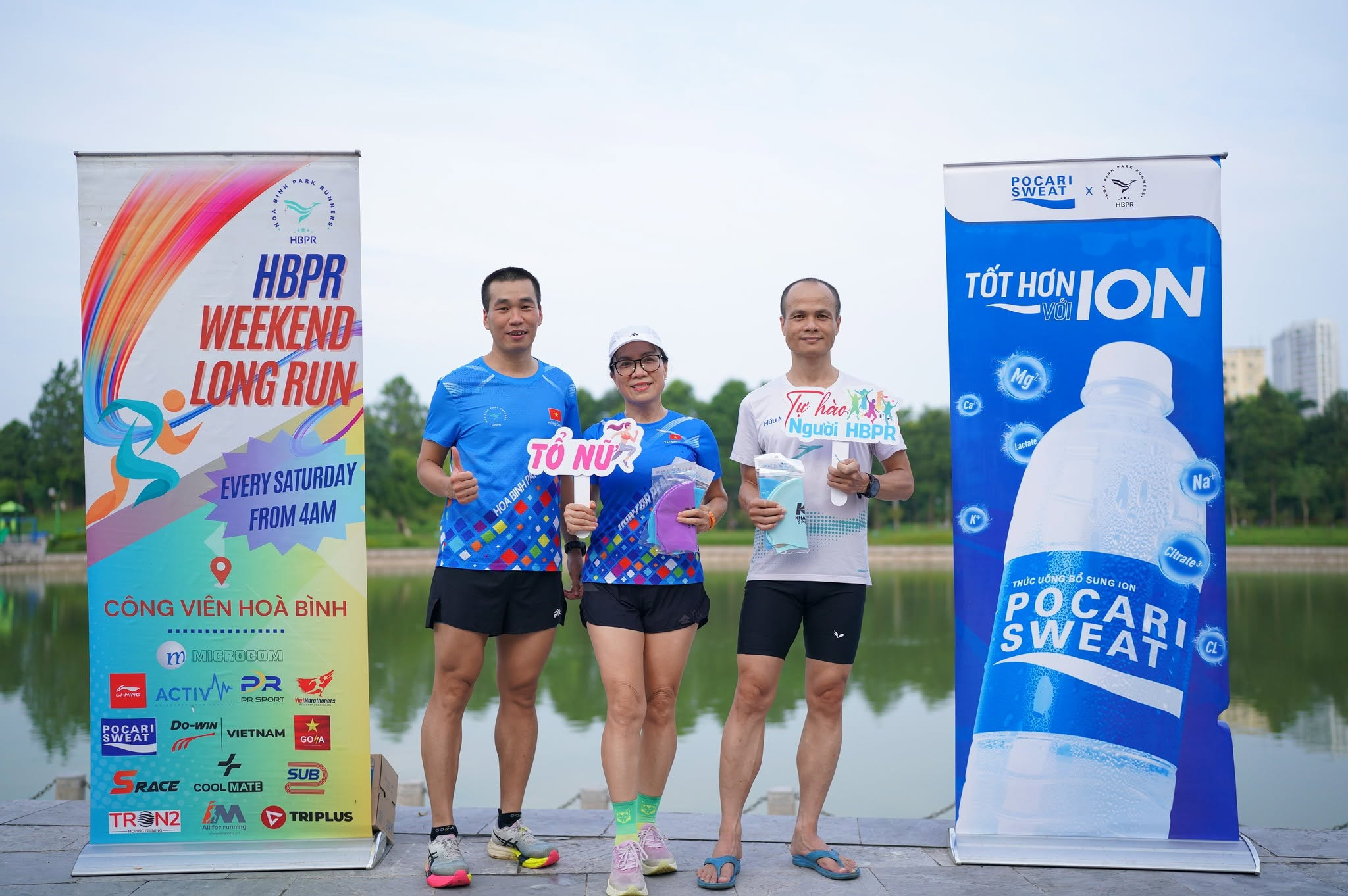 Các buổi chạy của câu lạc bộ Chạy bộ Công viên Hòa Bình - Hoa Binh Park Runners.được duy trì thường xuyên, với hình thức tổ chức đa dạng. Ảnh: HBPR.