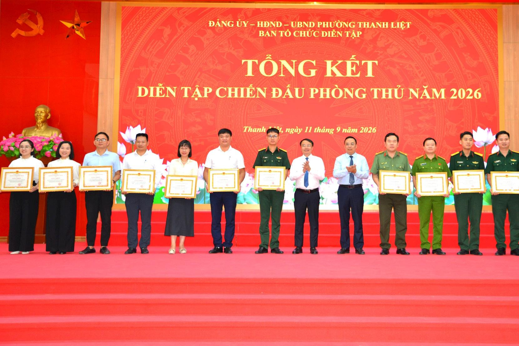 Phường Thanh Liệt: Tổng kết diễn tập chiến đấu phòng thủ năm 2026