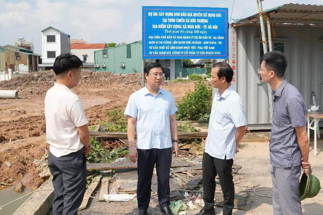Xã Hoài Đức đẩy nhanh tiến độ các công trình dân sinh