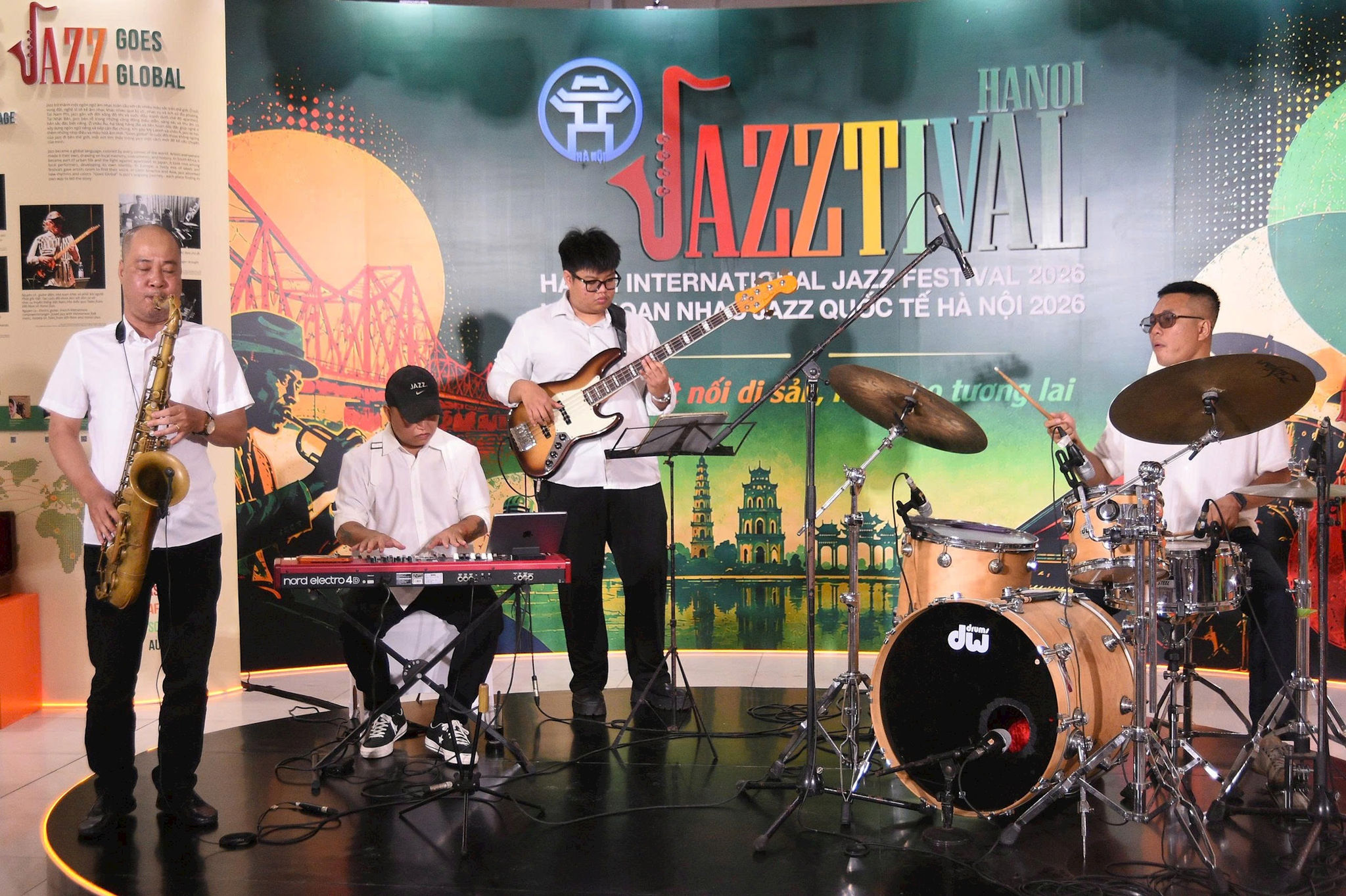 Hoạt động biểu diễn jazz tại sự kiện. Ảnh: Thành Công